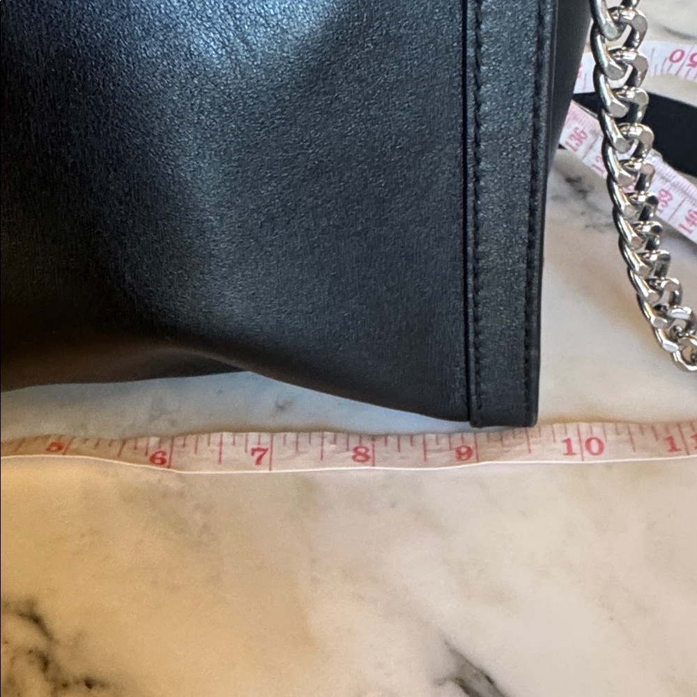 Michael Kors Whitney Leather Shoulder Bag with Convertible Silver Chain - Picture 11 of 16